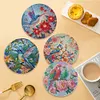 4Pcs oiseaux oiseaux napperon en bois - 5d bricolage artisanat vaisselle