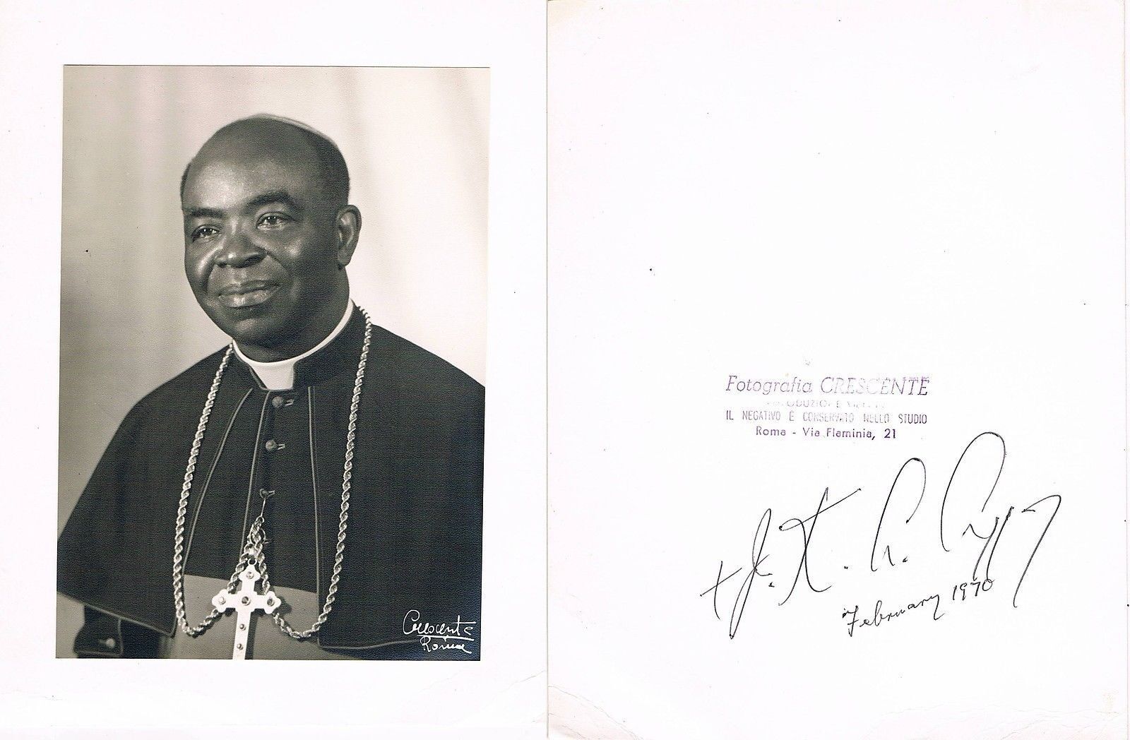 Archbishop John Kwao Amuzu Aggey 1908-72 autograph verso signed 7x8 Photo Poster painting Lagos