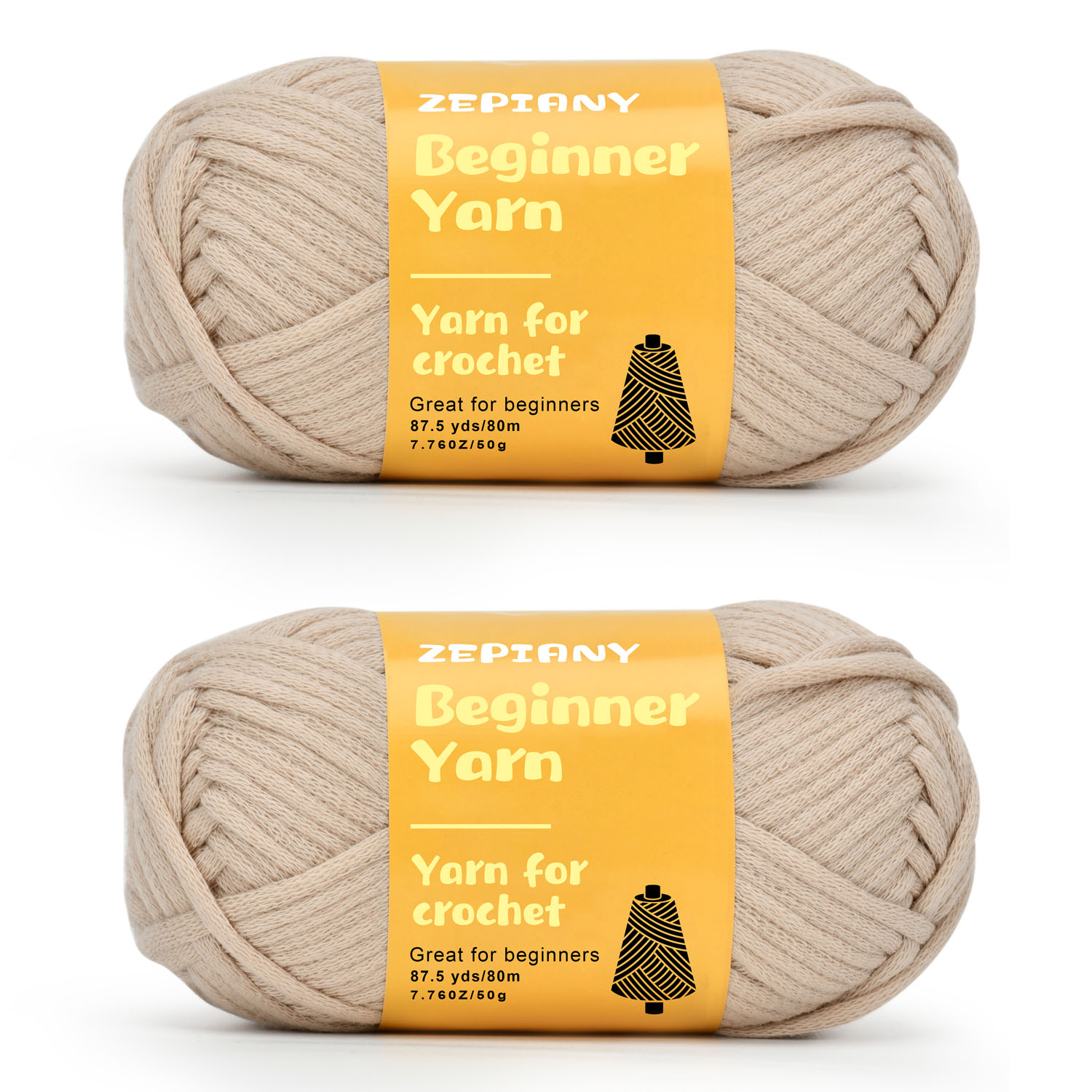 Beginner Yarn for Crocheting 2x1.76oz Yarn for Crocheting and Knitting with  Easy-to-See Stitches, Chunky Yarn Cotton-Nylon Blend Yarn for Beginners  Crochet Kit-Orange : : Home