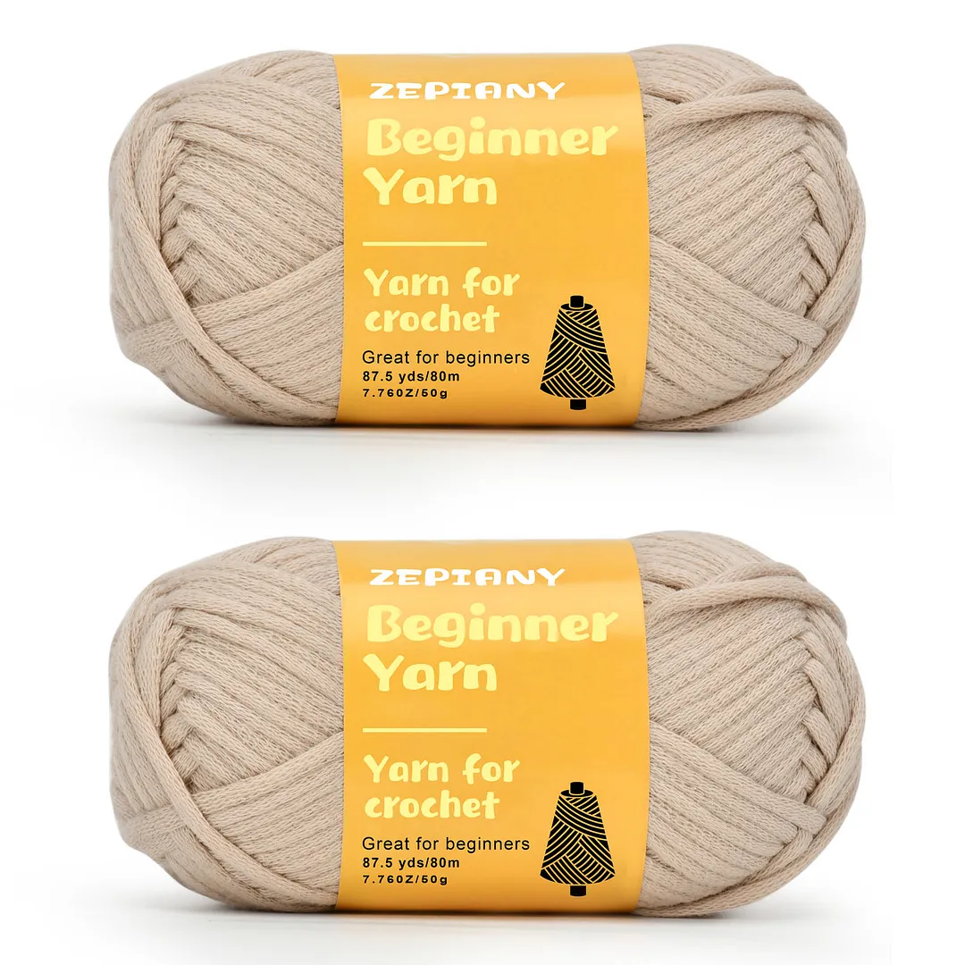 Yarn for Crocheting and Knitting for Beginners with Easy-to-See