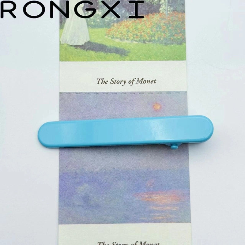 6cm Stick Clip Thin Round Head Solid Duckbill Clip Shiny Seamless Hair Clip Handmade DIY Material Side Clip Hair Clip