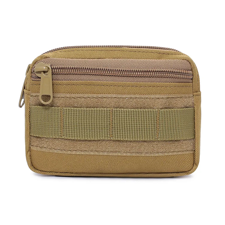 MOLLE Unisex Mini Waist Bag Pocket Organizer Hunting Pack Tool Bag (Coffee)
