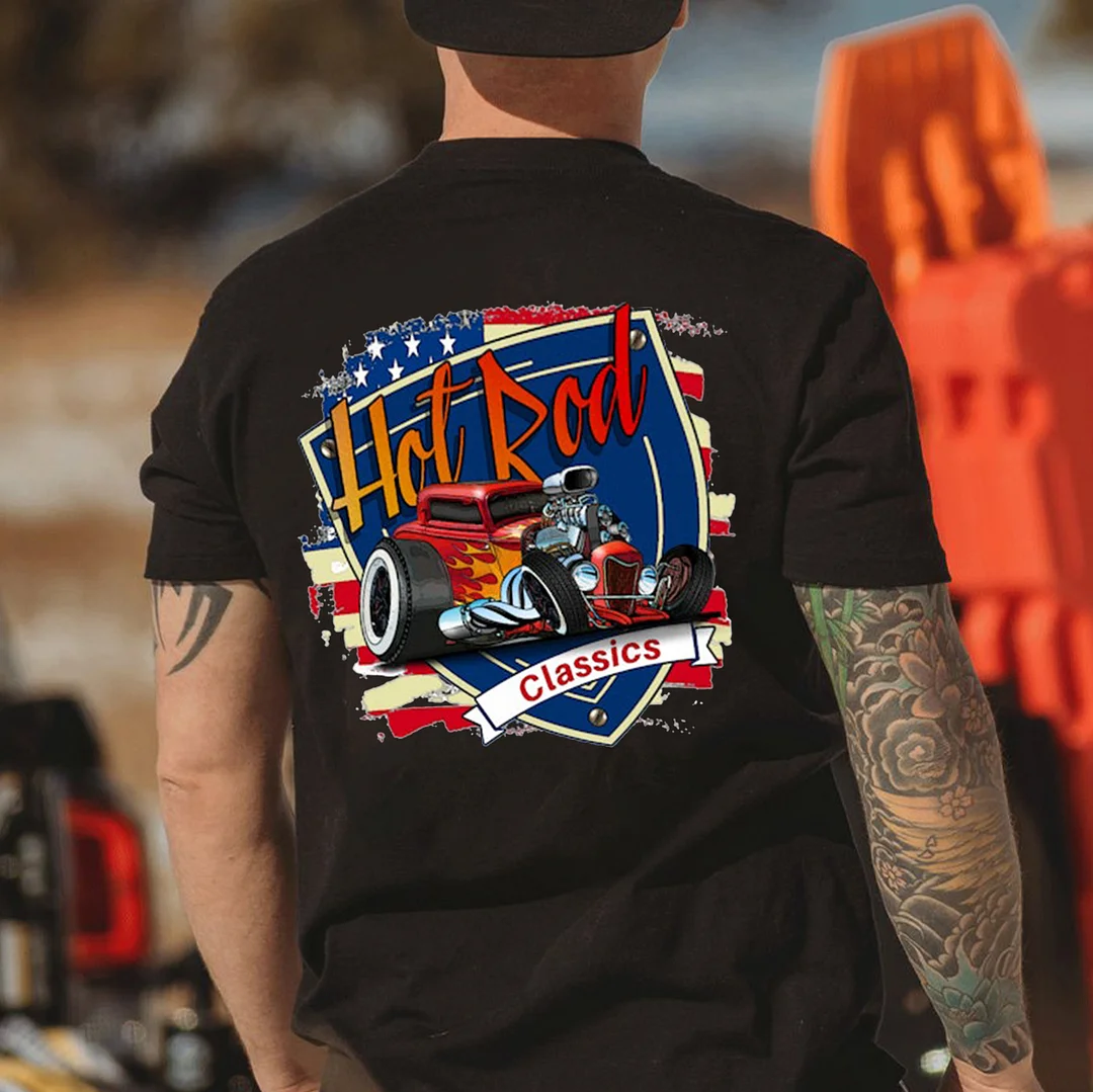 HOT ROD CLASSICS Classic Car Print Men's T-shirt