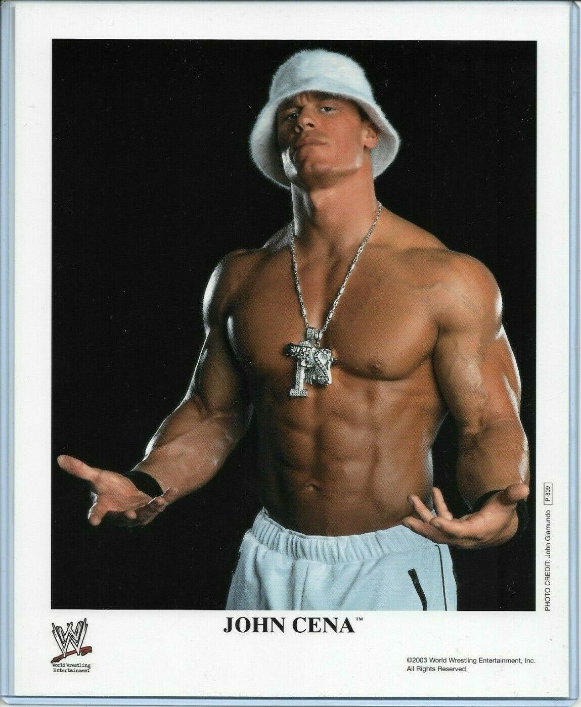 WWE JOHN CENA P-809 OFFICIAL LICENSED AUTHENTIC ORIGINAL 8X10 PROMO Photo Poster painting RARE