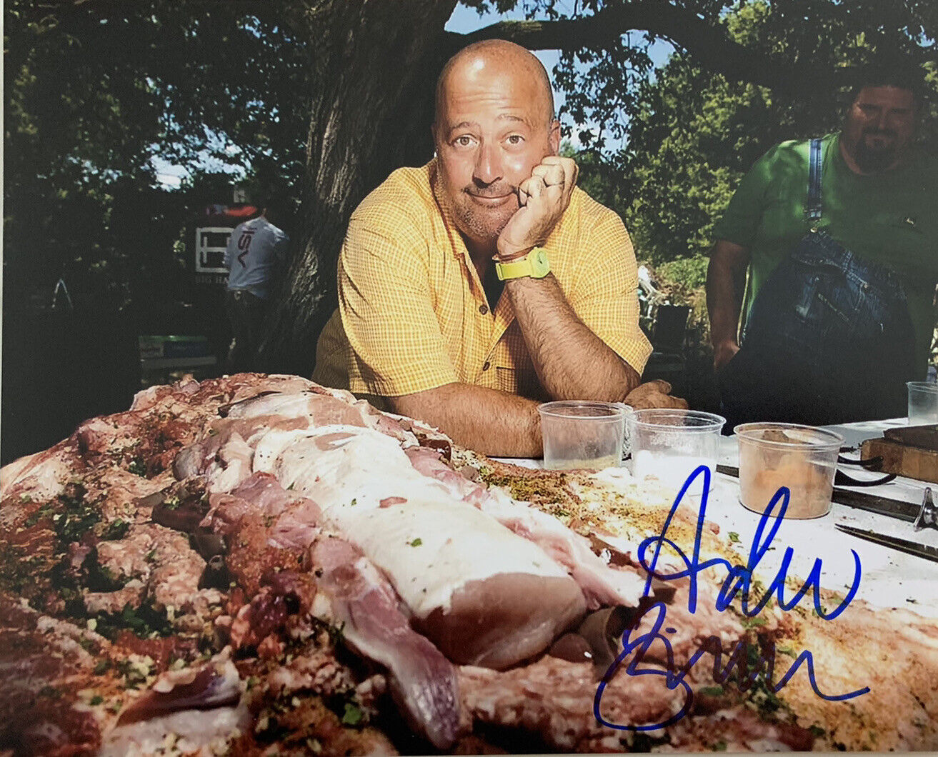 ANDREW ZIMMERN HAND SIGNED 8x10 Photo Poster painting CHEF FOOD EXPERT RARE AUTHENTIC AUTOGRAPH