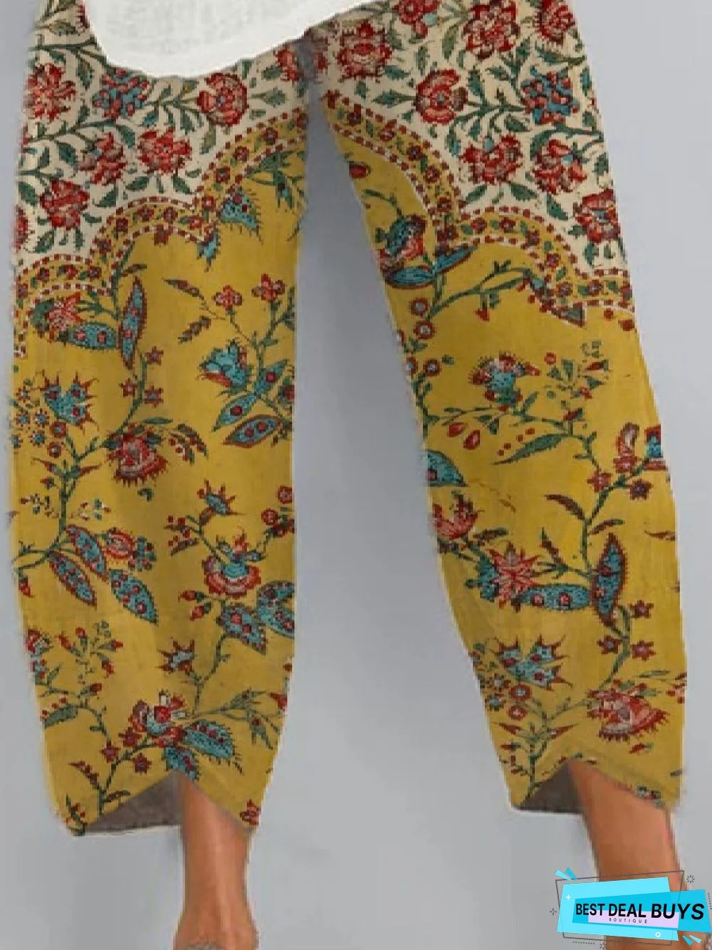 Casual Floral Printed Pants