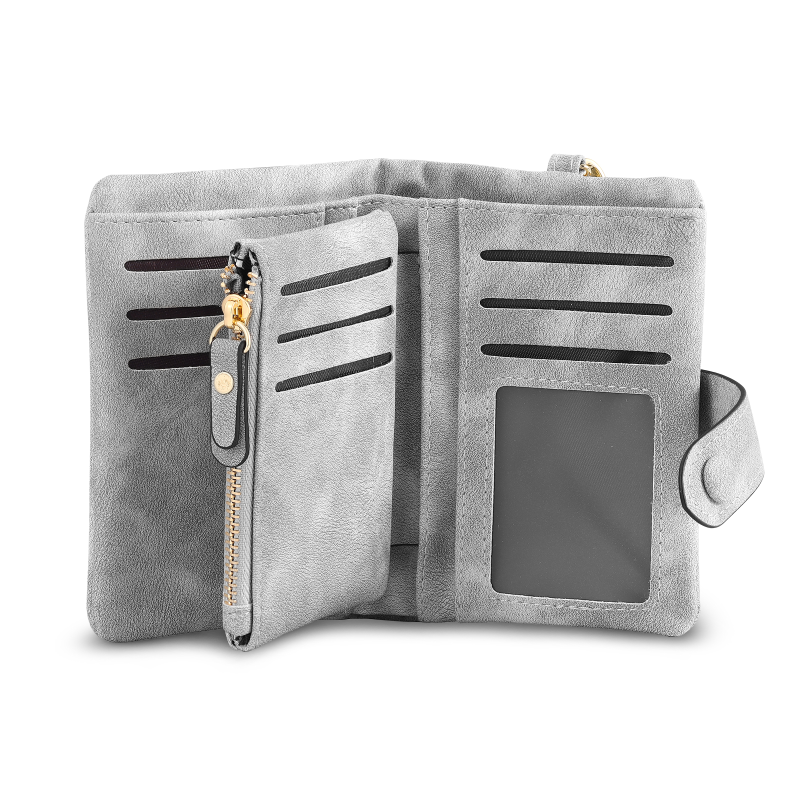 Portafoglio in PU pelle con 3 nomi & 1 testo & 1 foto personalizzati per mamma