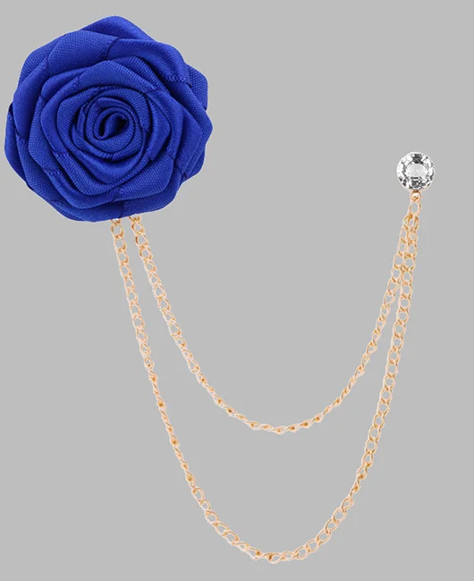 Wedding Stereo Cloth Rose Tassel Chain Brooch Okaywear