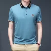 Men's ice silk casual polo shirt