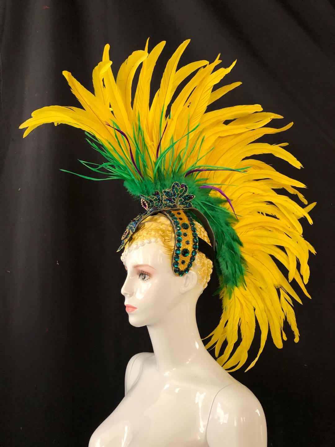 VCSHOES Latin dance Samba accessories Fashion exquisite headdress feathers Delicate dance shows accessories