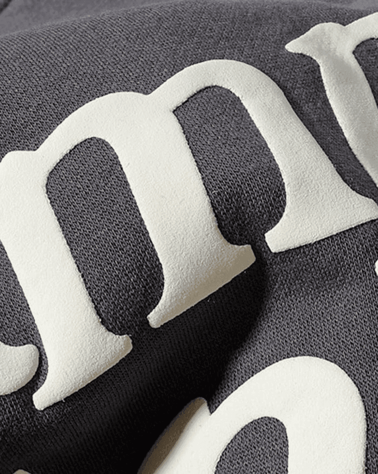 Brownm Letters Printed Long Sleeve Hoodie