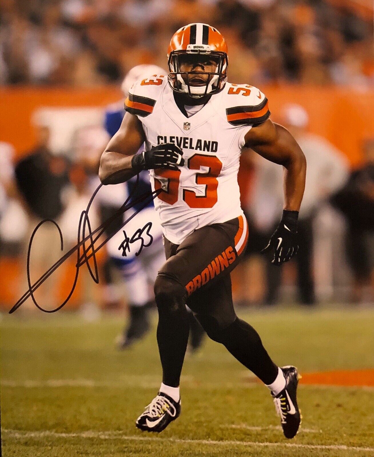 Craig Robertson Signed Autographed Cleveland Browns 8x10 Photo Poster painting Coa