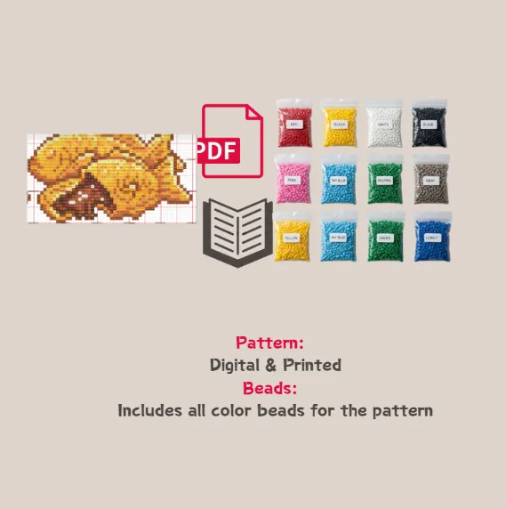 Fish Cake Pattern Fuse Bead Kit  | Cute DIY Fuse 1214 Beads Set