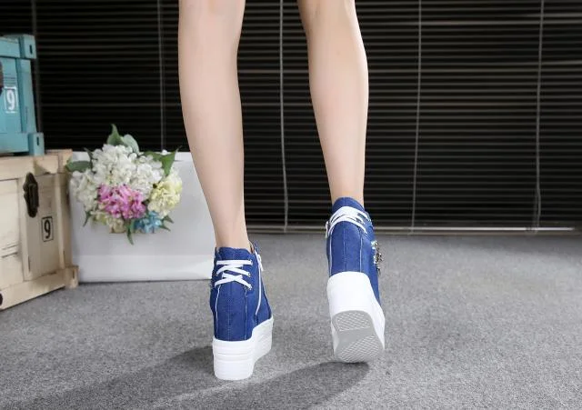 NEW Brand Hidden Heels Platform Sneakers Women Breathable Air Wedge Sock Shoes Woman Casual Ladies Boots Zapatos Mujer 2022 W05