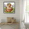 Diamond Painting - Full Round Drill - Dog Flower(Canvas|40*40cm)