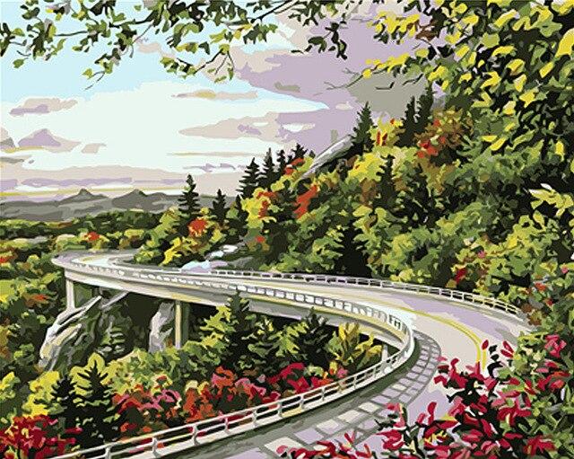 

Blue Ridge Parkway – Paint By Numbers - 40*50CM, 501 Original