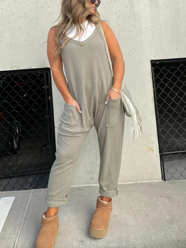 Relaxed Fit Casual Pockets Jumpsuit