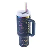 Stainless Steel Vacuum Insulated Tumbler 40oz Thermal Iced Travel Cup with Straw