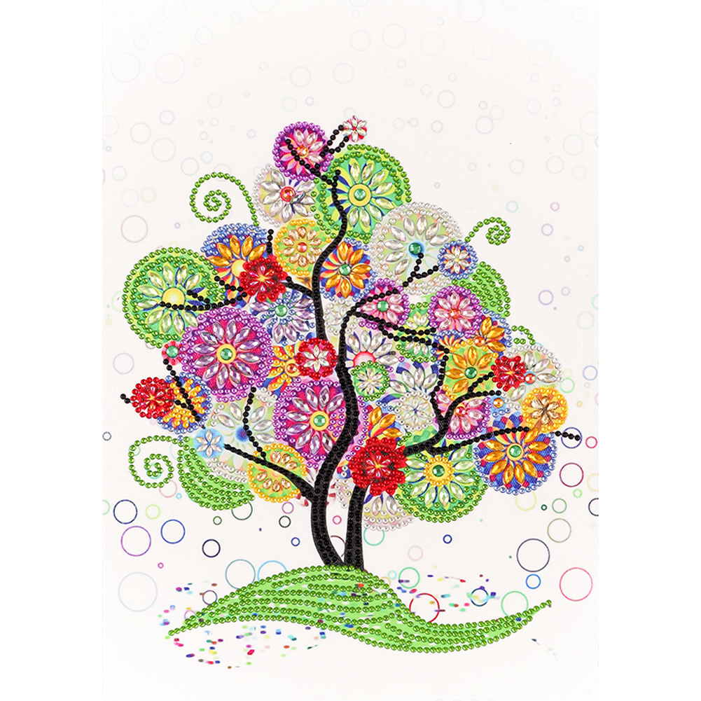 

30*40CM - Special Shaped Diamond Painting - Colorful Tree, 501 Original