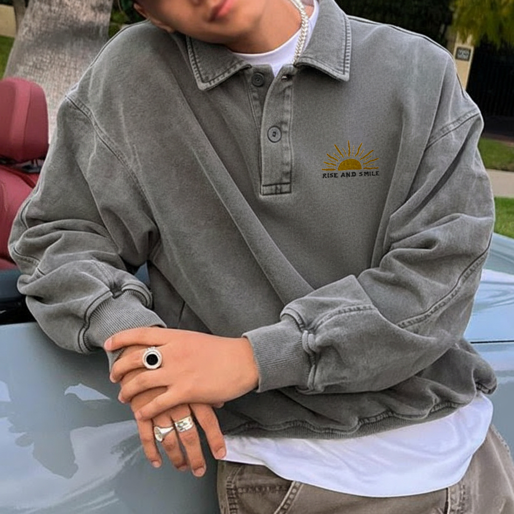 Tie-Dye Mountain Sunset Sweatshirt - Perfect for Outdoor Adventures