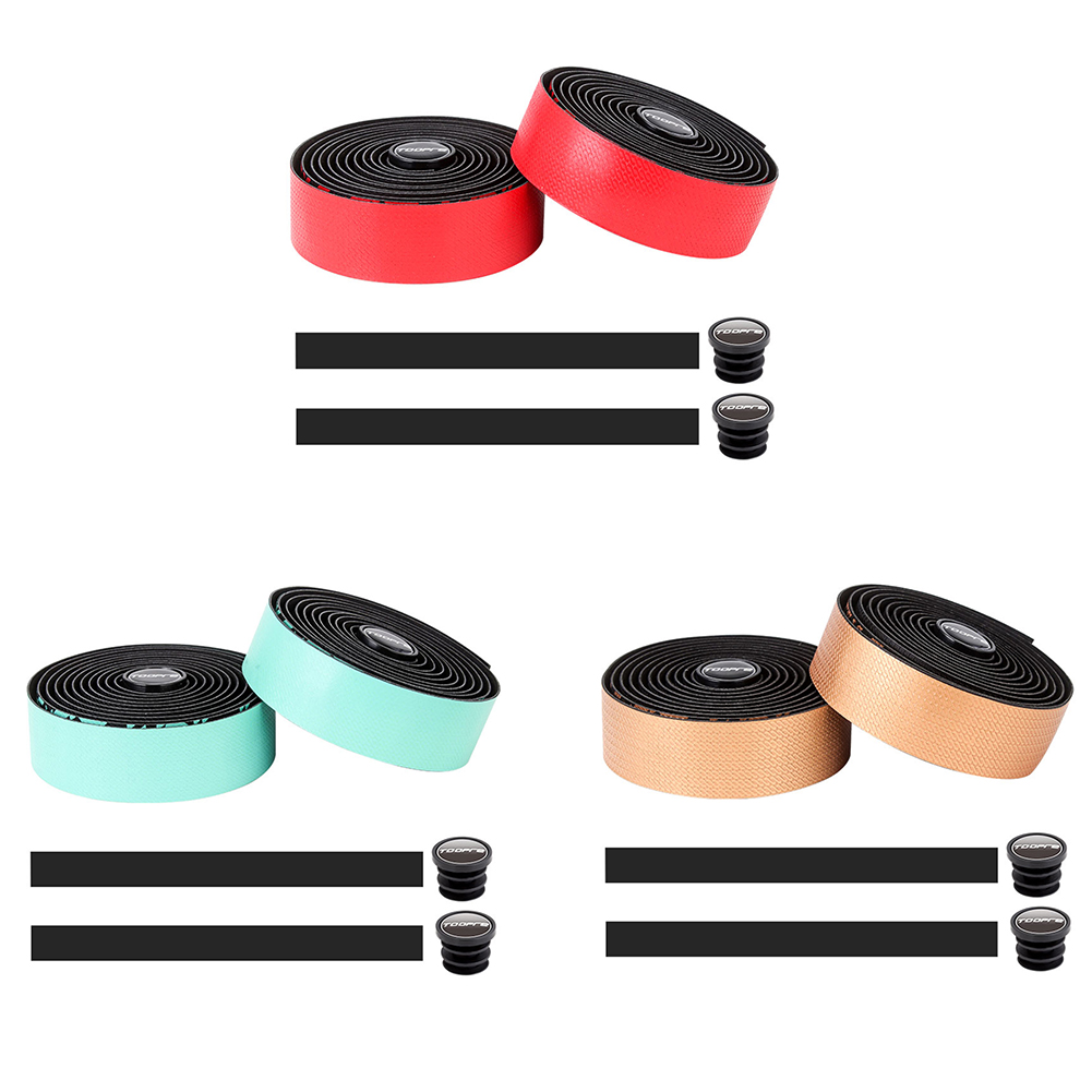 

TOOPRE Anti-Slip Bicycle Handlebar Tape Road Bike Gradient Perforated Belt, Red, 501 Original