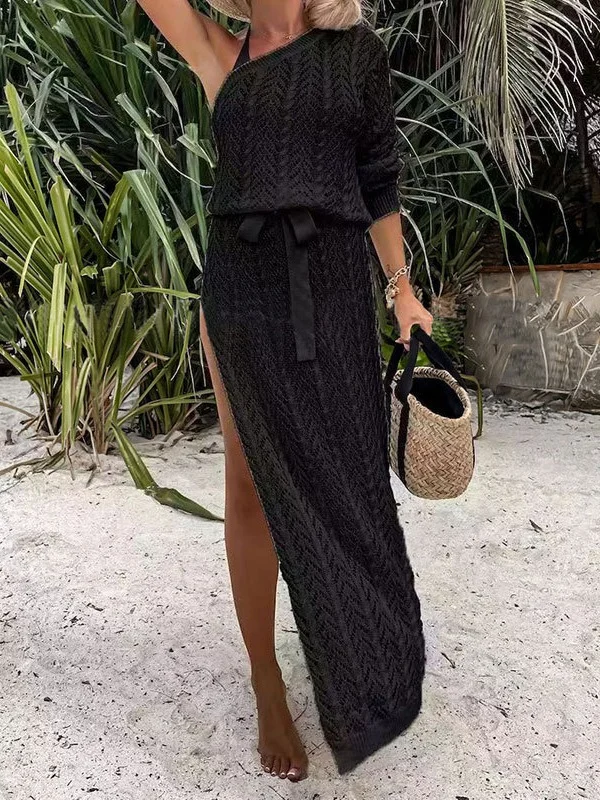 Athvotar Athvotar Dress Empty Beach Dress Perspective Solid Long Dress