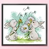 (Multi-Style) Rabbit - 14CT Stamped Cross Stitch 17*15cm(Brand)
