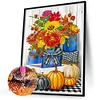 Diamond Painting-DIY Crystal Rhinestone Pumpkin Flora