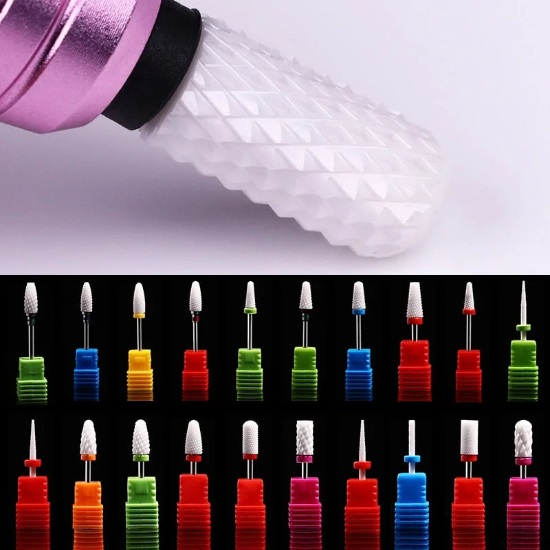 1Pc Ceramic Nail Drill Bits Nail Milling Cutter Bits Electric Drill Machine For Manicure Pedicure Equipment Accessory Tools-Nail Inspo