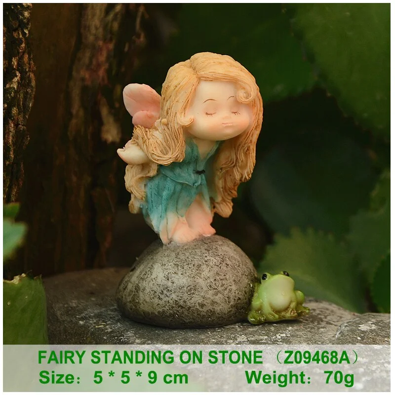 Everyday Collection Angel Figurine Miniature Fairy Garden Ornament Leaf baby Christmas tree Decoration for Home Child Gift