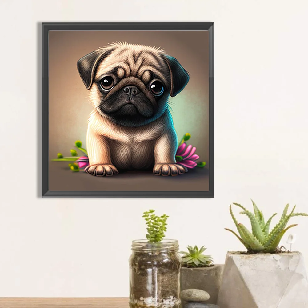 Diamond Painting - Full Round Drill - Dog(30*30cm)