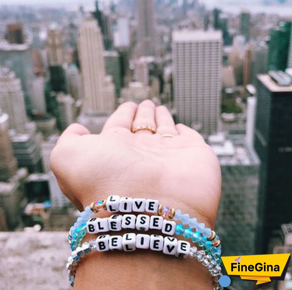 Personalized Saying Alphabet Bead Word Kandi Bracelets