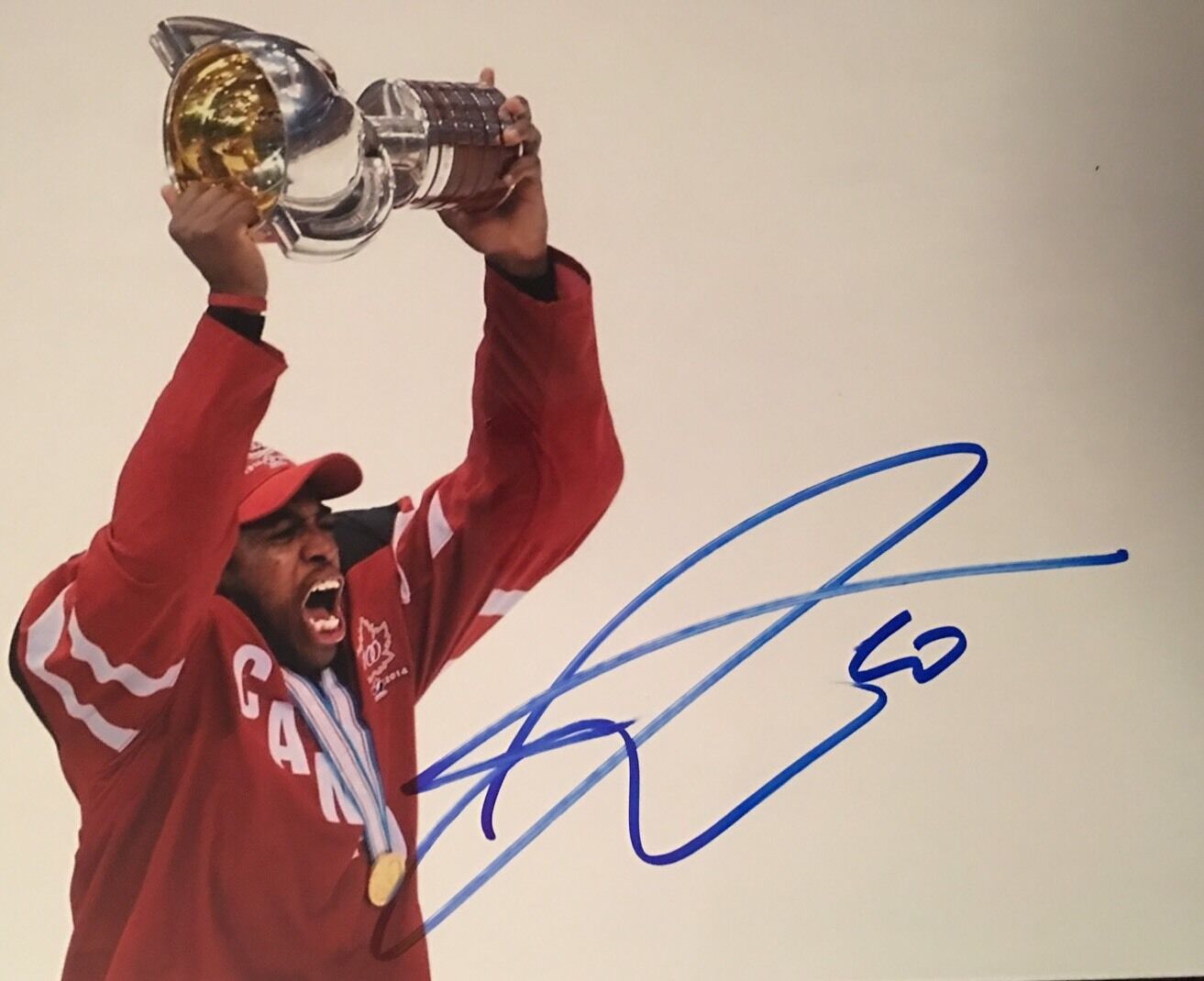 ANTHONY DUCLAIR ARIZONA COYOTES AUTOGRAPH Photo Poster painting Signed GLOSSY 8X10 CANADA GOLD