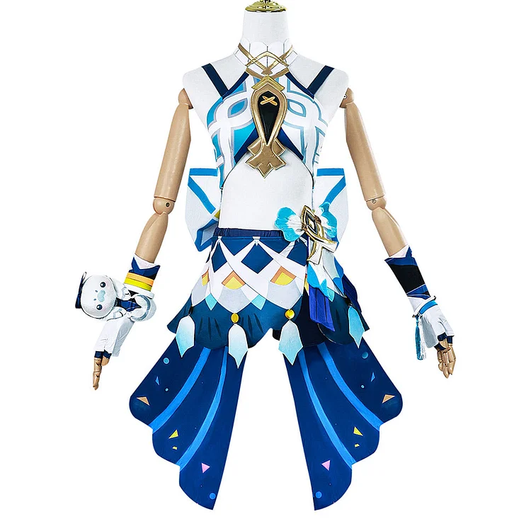 Genshin Impact Mualani Blue Dress Outfits Cosplay Costume Halloween Carnival Suit