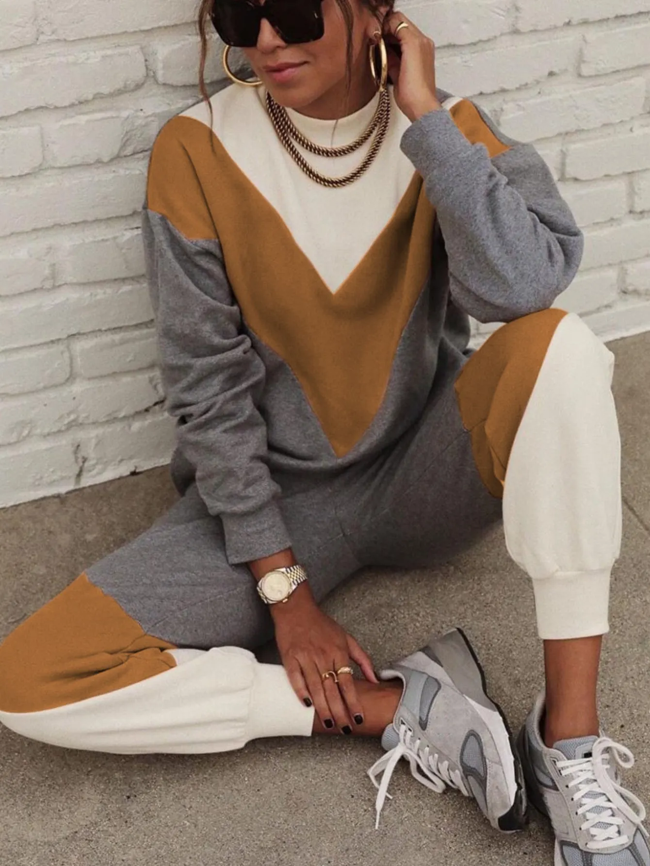 LBL Sweatshirt And Pants Women Two Piece Set