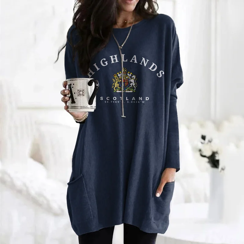 The Scottish Highlands Print Casual Tunic