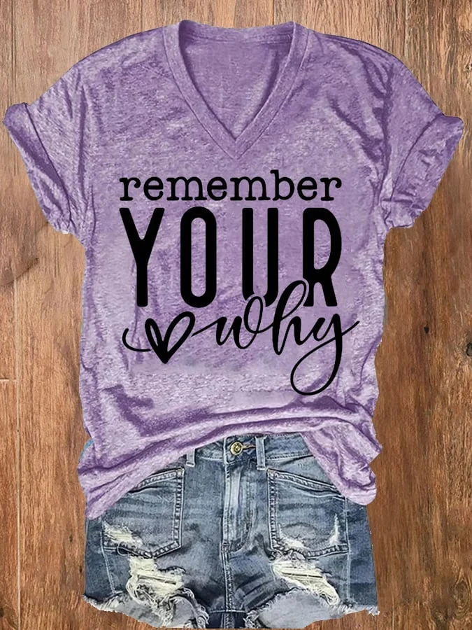 Women's I Wear Purple Alzheimer's Awareness Dementia Print Casual T-Shirt socialshop