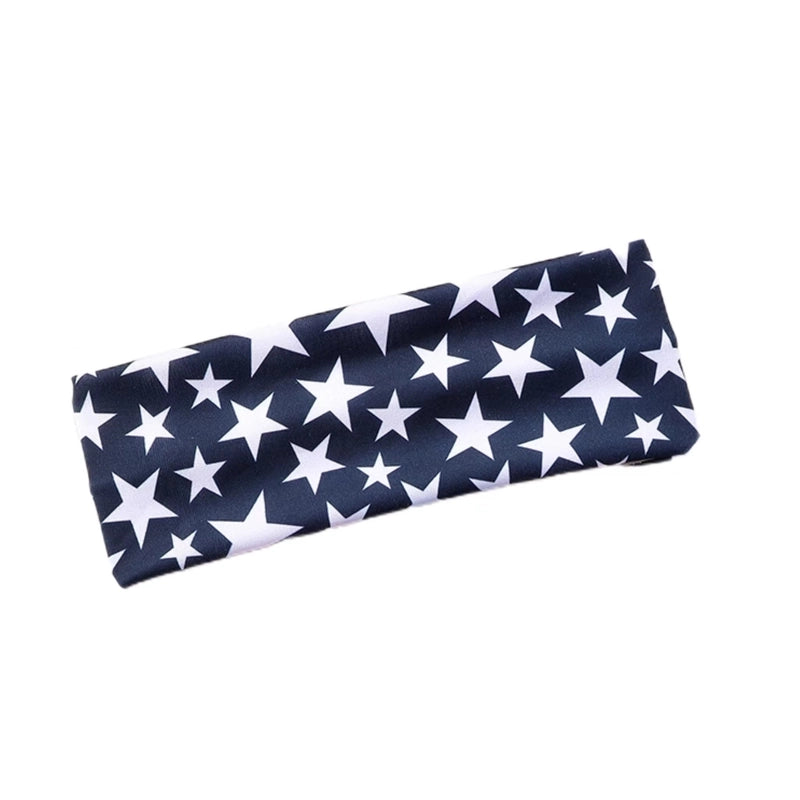 Women’s Minimalist Classic Style American Flag Cloth Hair Band Hair Tie