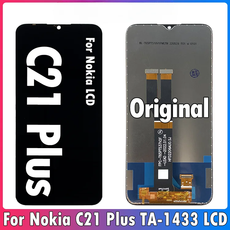 6.52" Original For Nokia C21 Plus LCD Display Touch Screen Digitizer Assembly For Nokia C21Plus LCD TA-1426 TA-1424 Replacement