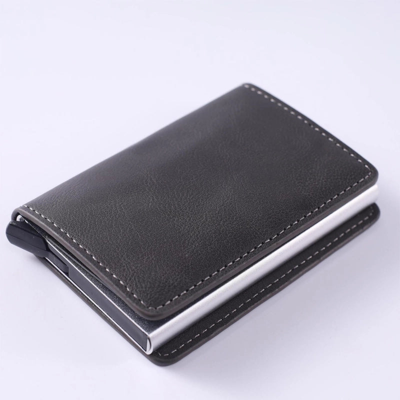 Full Inspection Anti-theft Brush Men’s Wallet RFID Multi-card Wallet Ultra-thin Carbon Fiber Card Holder