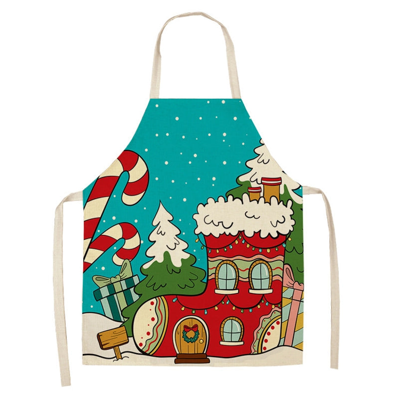 Christmas Cute Cartoon Polyester Apron 1 Piece