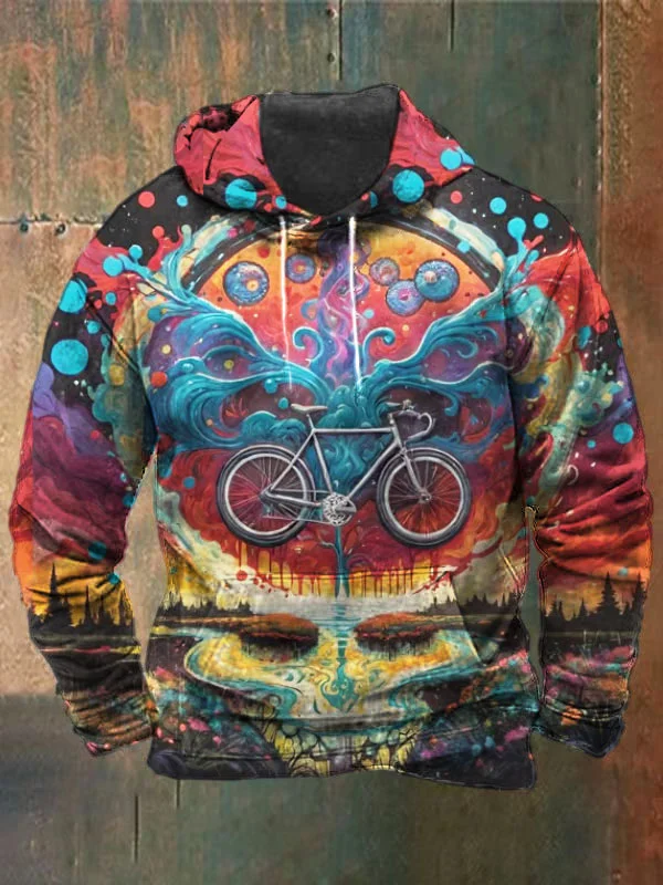 Unisex Art Skull Print Heavyweight Hoodies