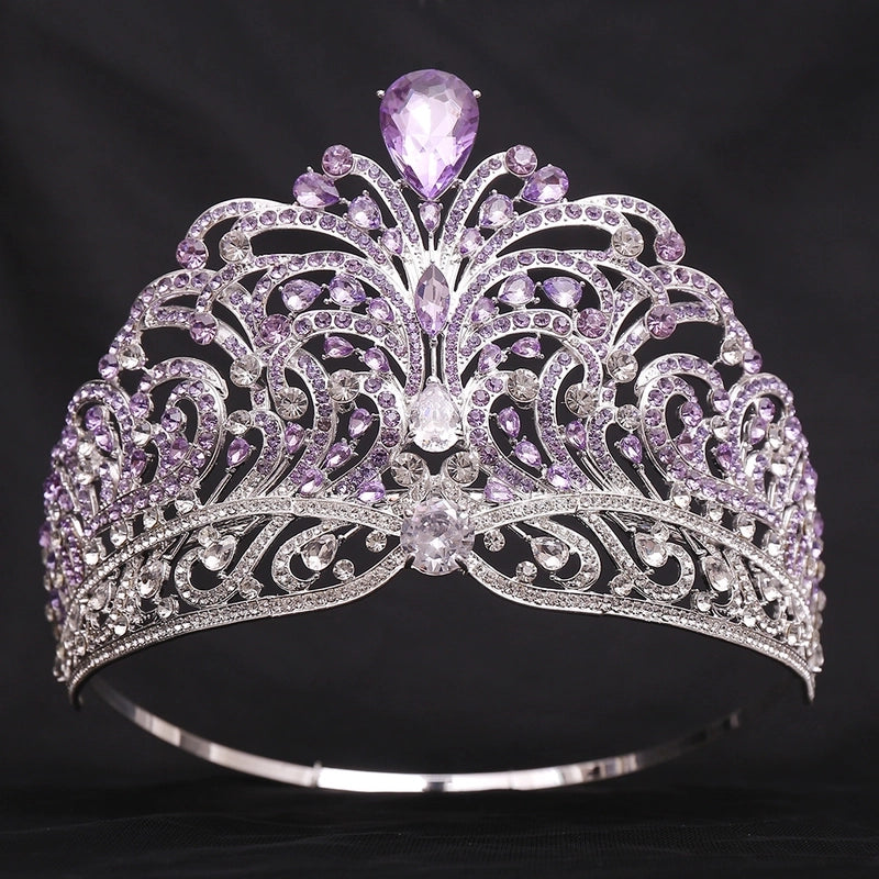 Queen Bridal Crown Alloy Inlay Artificial Crystal Rhinestones Zircon Crown