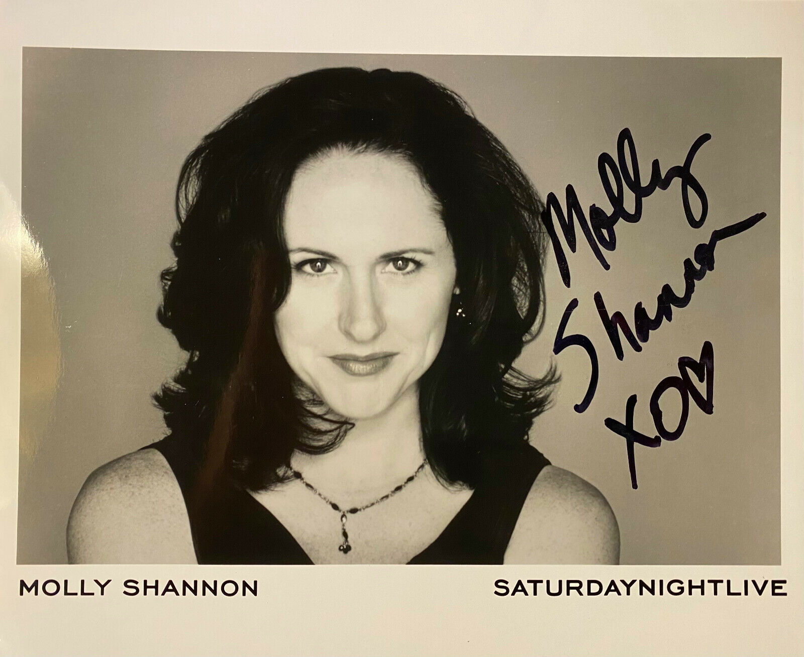 Molly Shannon Signed B&W 8x10 Saturday Night LIVE Promo Photo Poster painting - RARE, Authentic