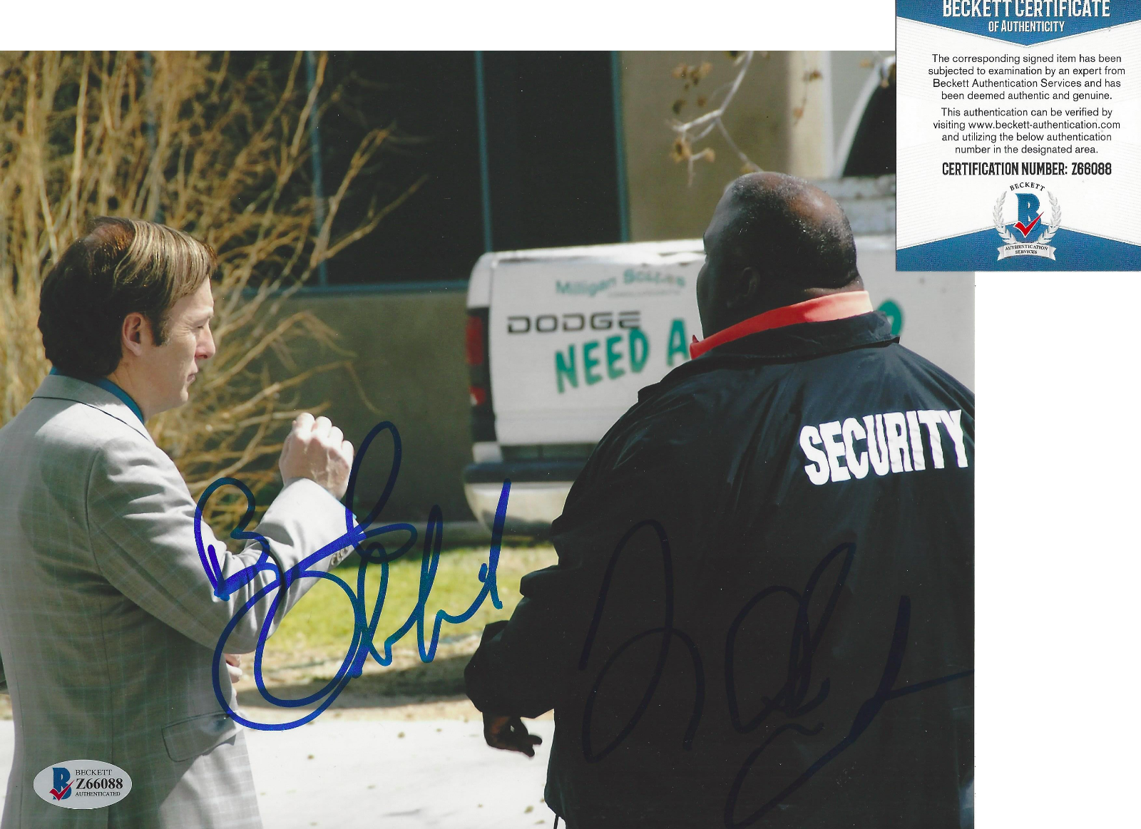 BOB ODENKIRK & LAVELL CRAWFORD SIGNED 'BREAKING BAD' 8x10 Photo Poster painting BECKETT COA BAS