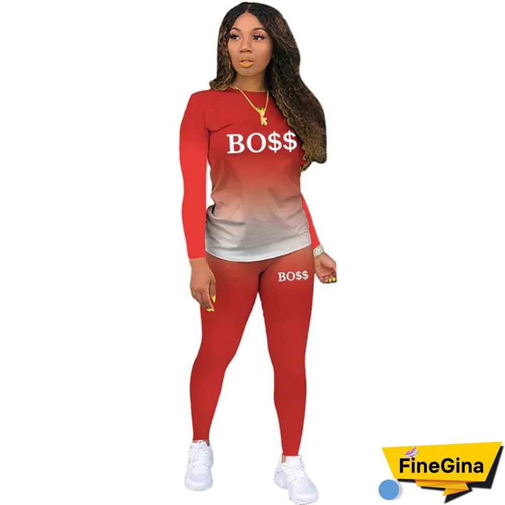 Two Piece Set Women Trackuits Sets Brand Printed Hoodie Pants Sweatshirt Sports Suit