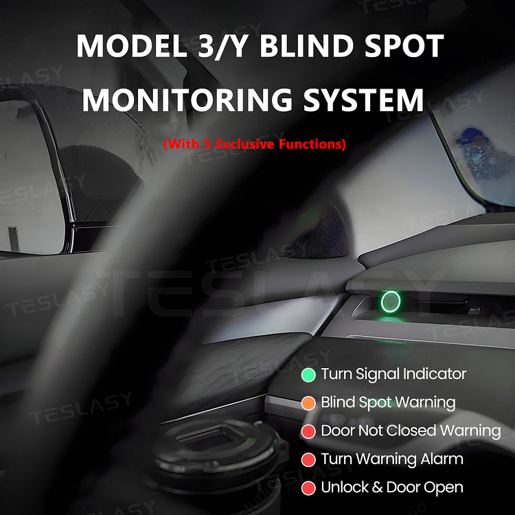 Teslasy Tesla Model 3/Y Blind Spot Monitoring System (with 5 Exclusive Functions)