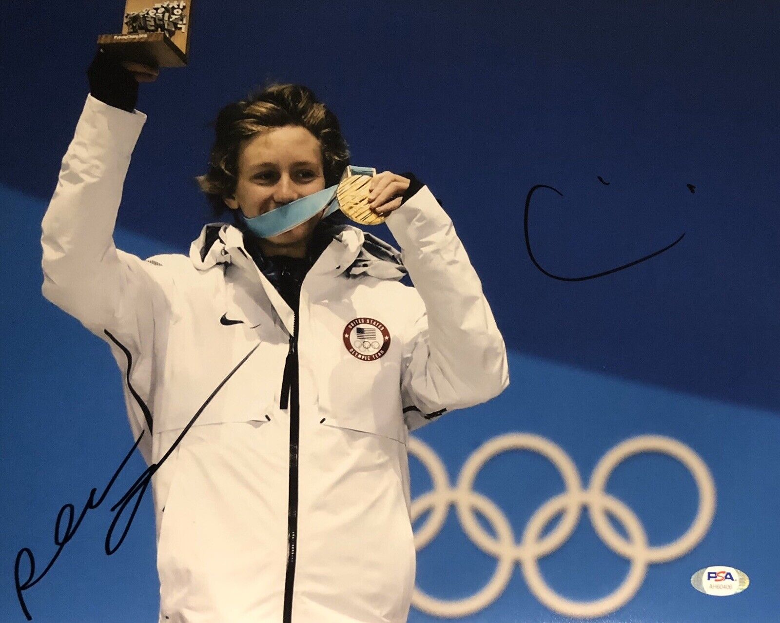 Red Gerard Signed Autographed 2018 Olymipic 11x14 Photo Poster painting Snowboarding Psa/Dna