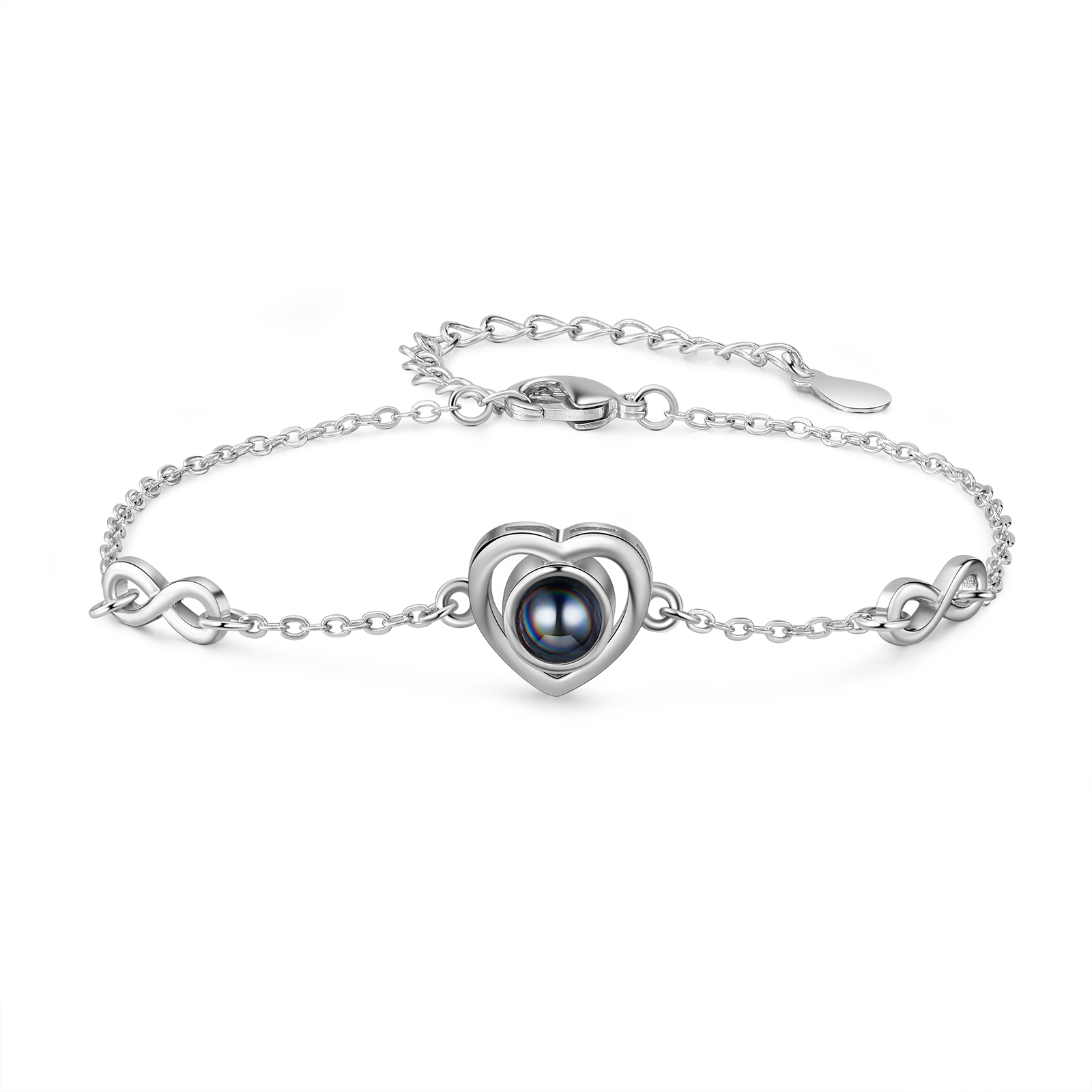 Festa della Mamma Braccialetto infinito con proiezione di foto personalizzata regalo per donna