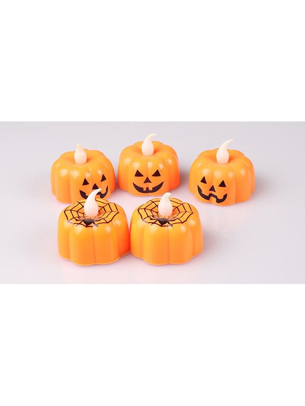 Plastic Pumpkin Candle Halloween Led Candle-elleschic